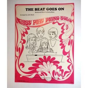 The Beat Goes On Sonny Bono & Cher Sheet Music 1967 Vintage Easy Play Piano Solo